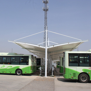 膜结构公交车棚-2