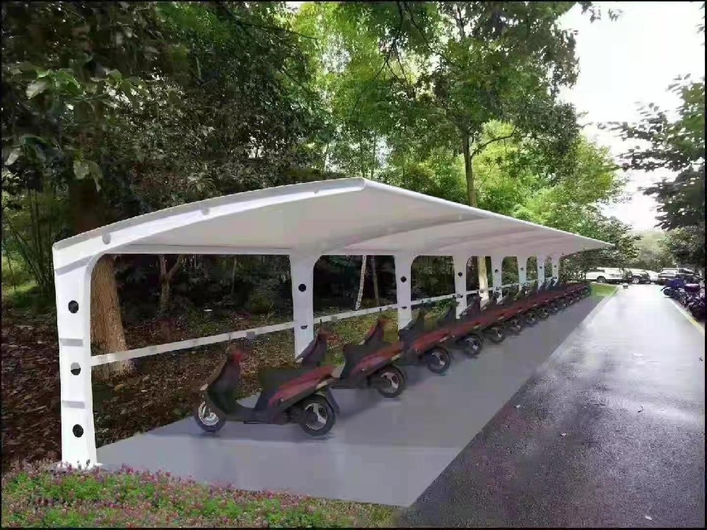 膜结构电瓶车棚