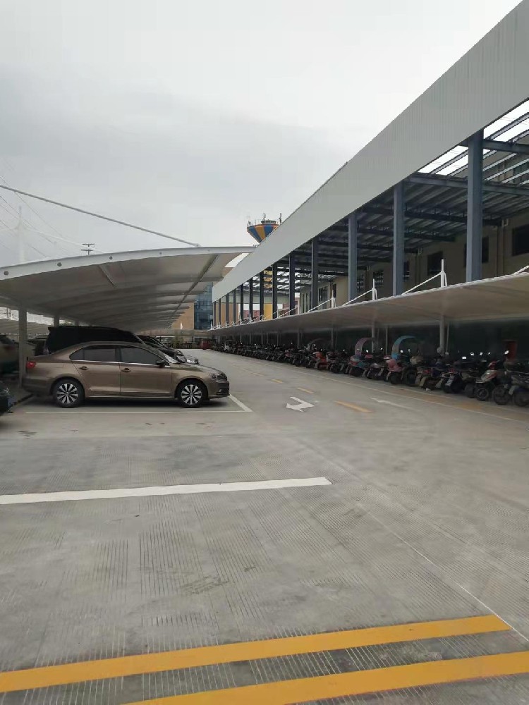 膜结构电瓶车棚