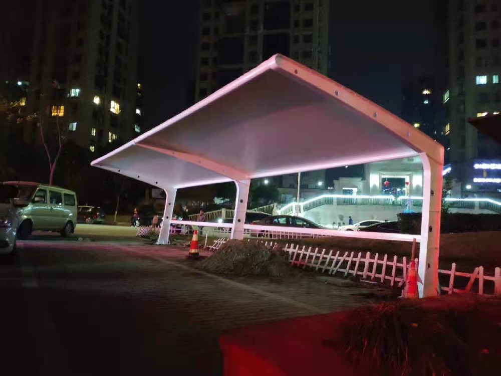 膜结构电瓶车棚